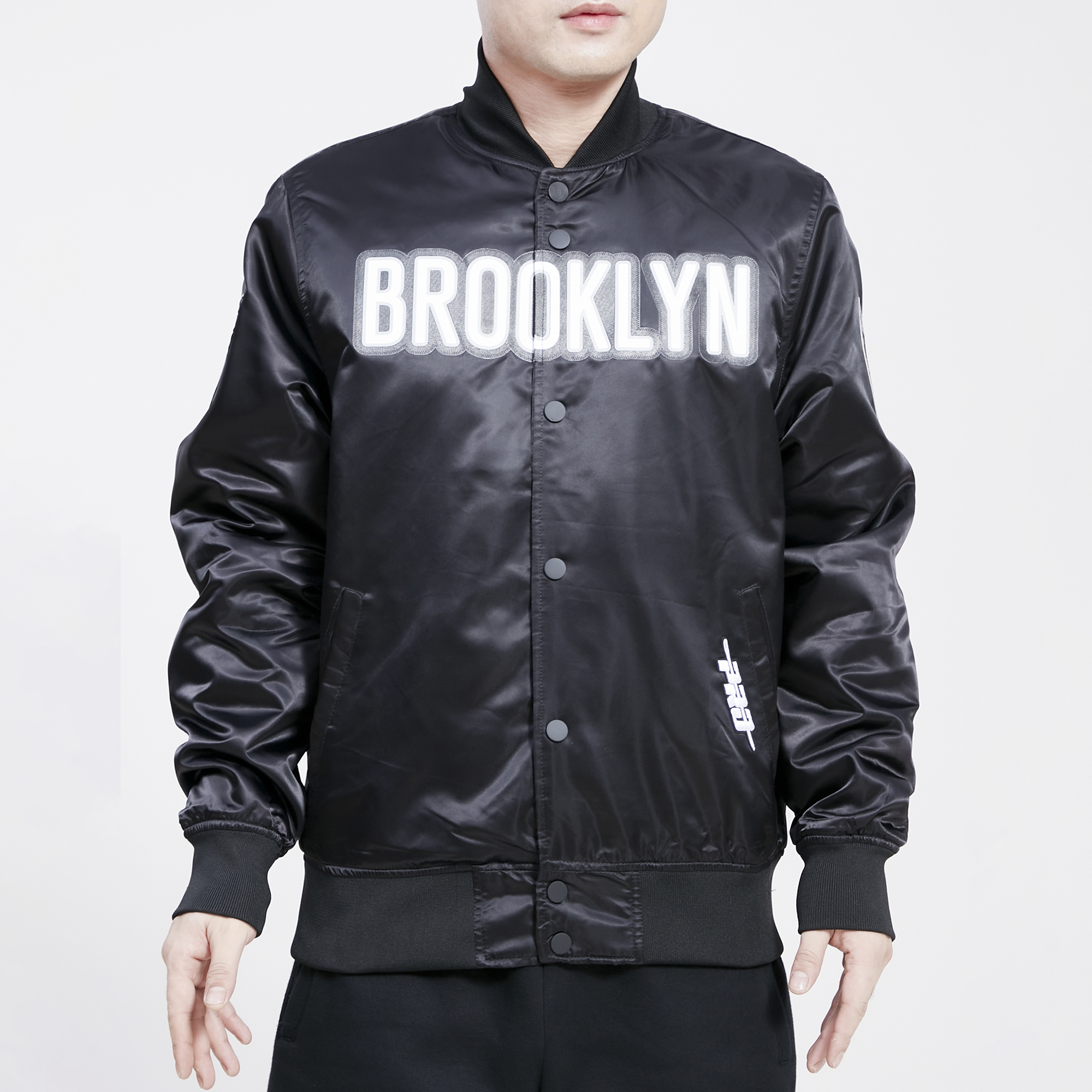 Shop Pro Standard Brooklyn Nets Big Logo Satin Jacket BBN652887