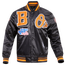 Pro Standard MLB Mash Up Satin Jacket - Men's Black/Orange