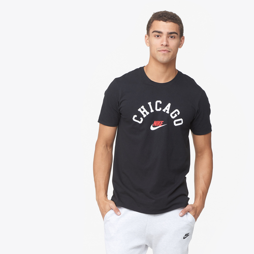 

Nike Mens Nike City Script T-Shirt - Mens Black/White/Red Size S