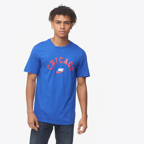 

Nike Mens Nike City Script T-Shirt - Mens Royal/Red/White Size S