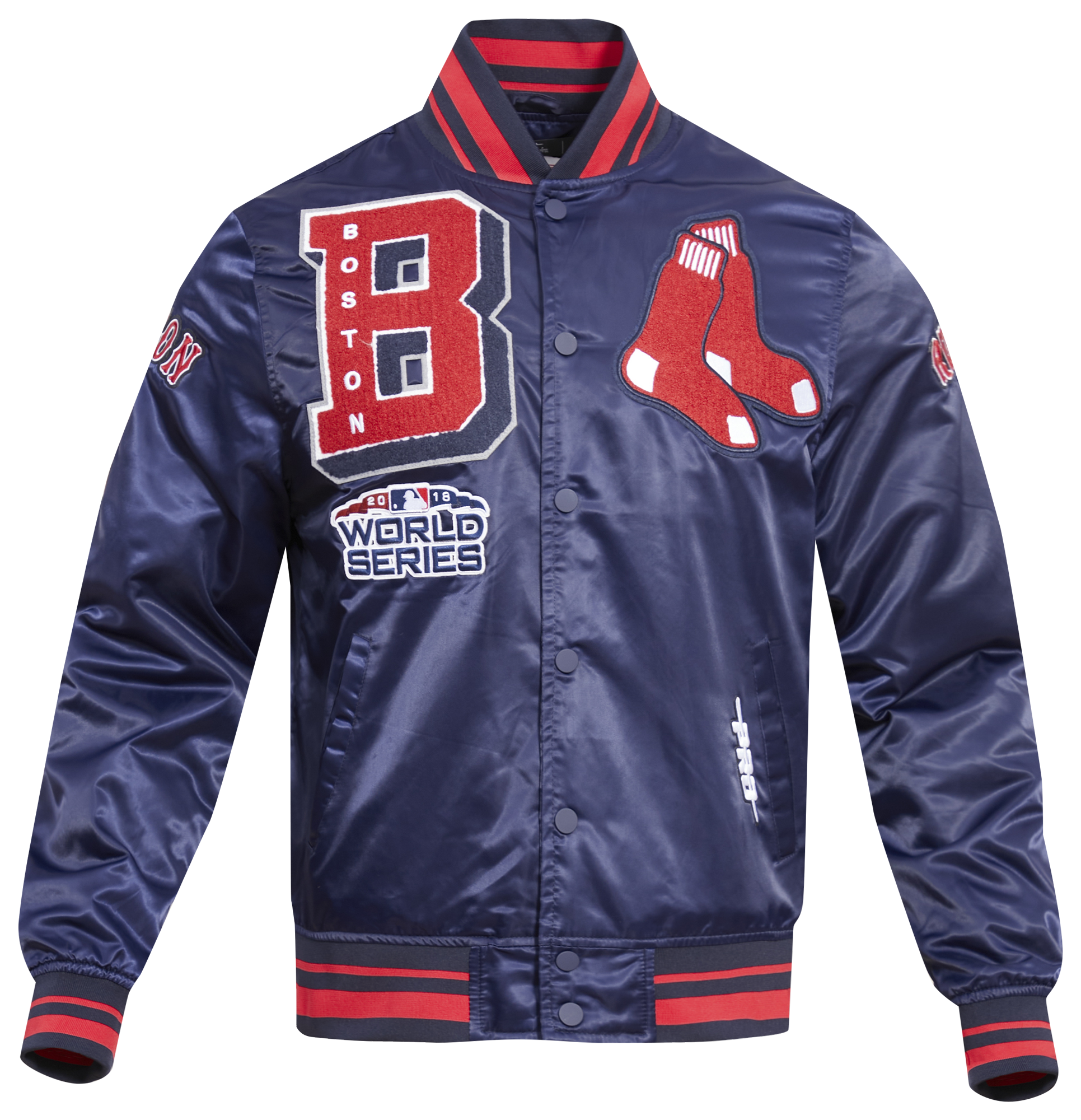 Boston Red Sox Pro Standard Mash Up Logo Varsity Jacket