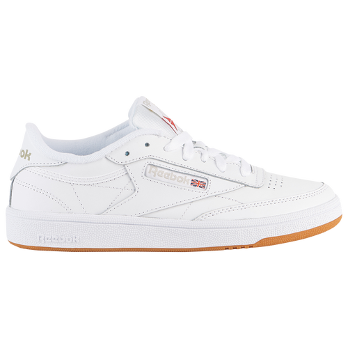 Reebok Classic Club 85 Trainers In White With Gum Sole In Grey/gum | ModeSens