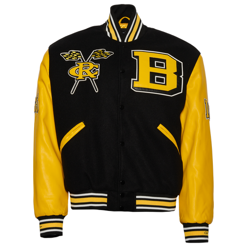 

Campus Remix Mens Campus Remix Bowie State University Varsity Jacket - Mens Black/Yellow Size XL