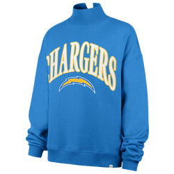Women's - 47 Brand Chargers Vantage Mock Neck PO Crew Swtr - Blue