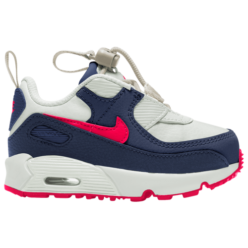 

Boys Nike Nike Air Max 90 Toggle - Boys' Toddler Shoe White/Navy Size 07.0