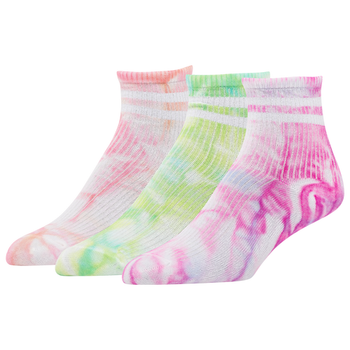 

CSG Womens CSG Varsity Stripe Tie Dye 3 Pack Anklet - Womens Pink/Green/Orange Size M