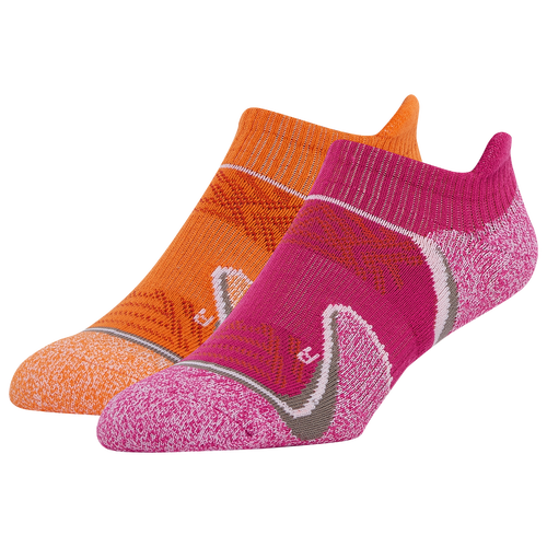 Csg Womens  Repreve Run Tab 2 Pack Socks In Pink/orange