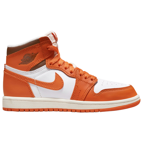 

Girls Preschool Jordan Jordan Retro 1 High OG - Girls' Preschool Basketball Shoe Orange/White Size 03.0