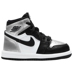 Girls' Infant - Jordan Retro 1 High OG - Black/Silver/White
