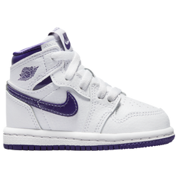 Girls' Toddler - Jordan Retro 1 High OG - White/Purple