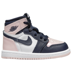 Girls' Infant - Jordan Retro 1 High OG - Pink/Grey/Navy