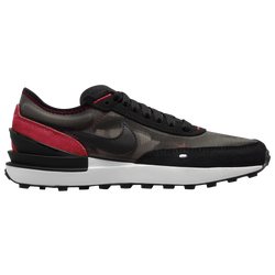 Boys' Grade School - Nike Waffle One - Flat Pewter/Black/Siren Red