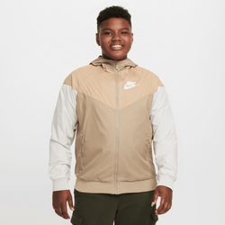 Boys' Grade School - Nike Windrunner Jacket - Khaki/White