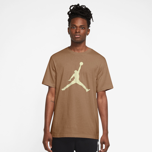 

Jordan Mens Jordan Jumpman Crew T-Shirt - Mens Legend Dark Brown/Legend Sand Size L