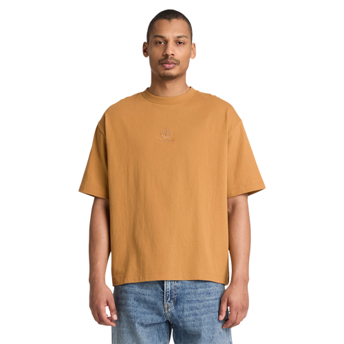  - Timberland Heavyweight Short Sleeve T-shirt - Beige/Brown