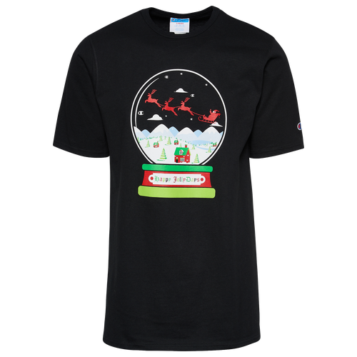 

Champion Mens Champion Snow Globe T-Shirt - Mens Black/Multi Size M