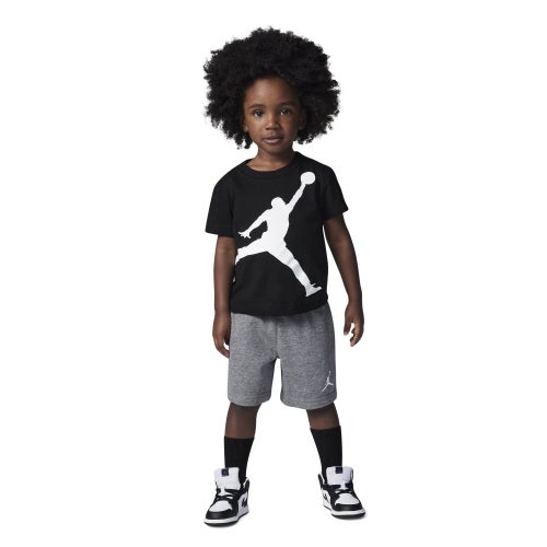 Shop Jordan Boys   Jumbo Jumpman Shorts Set In Black/grey