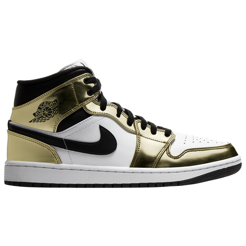 MENS - Jordan AJ 1 Mid SE - White/Black Metallic Gold