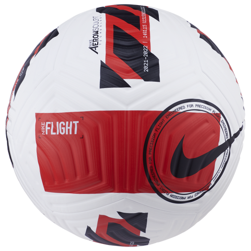 

Nike Nike Flight FA21 Soccer Ball - Adult White/Bright Crimson/Black Size 5