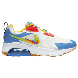 Womens - Nike Air Max 200 - Pale Ivory/Bright Crimson/Chrome Yellow