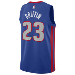 Men's - Nike Pistons Swingman Jersey - Rush Blue