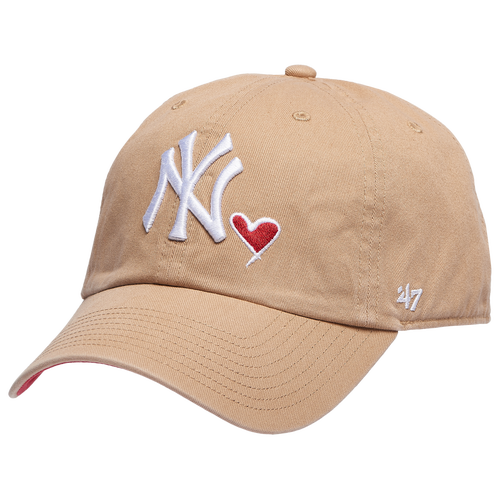 

47 Brand Mens 47 Brand Yankees Clean Up Cap - Mens Khaki/Navy Size One Size