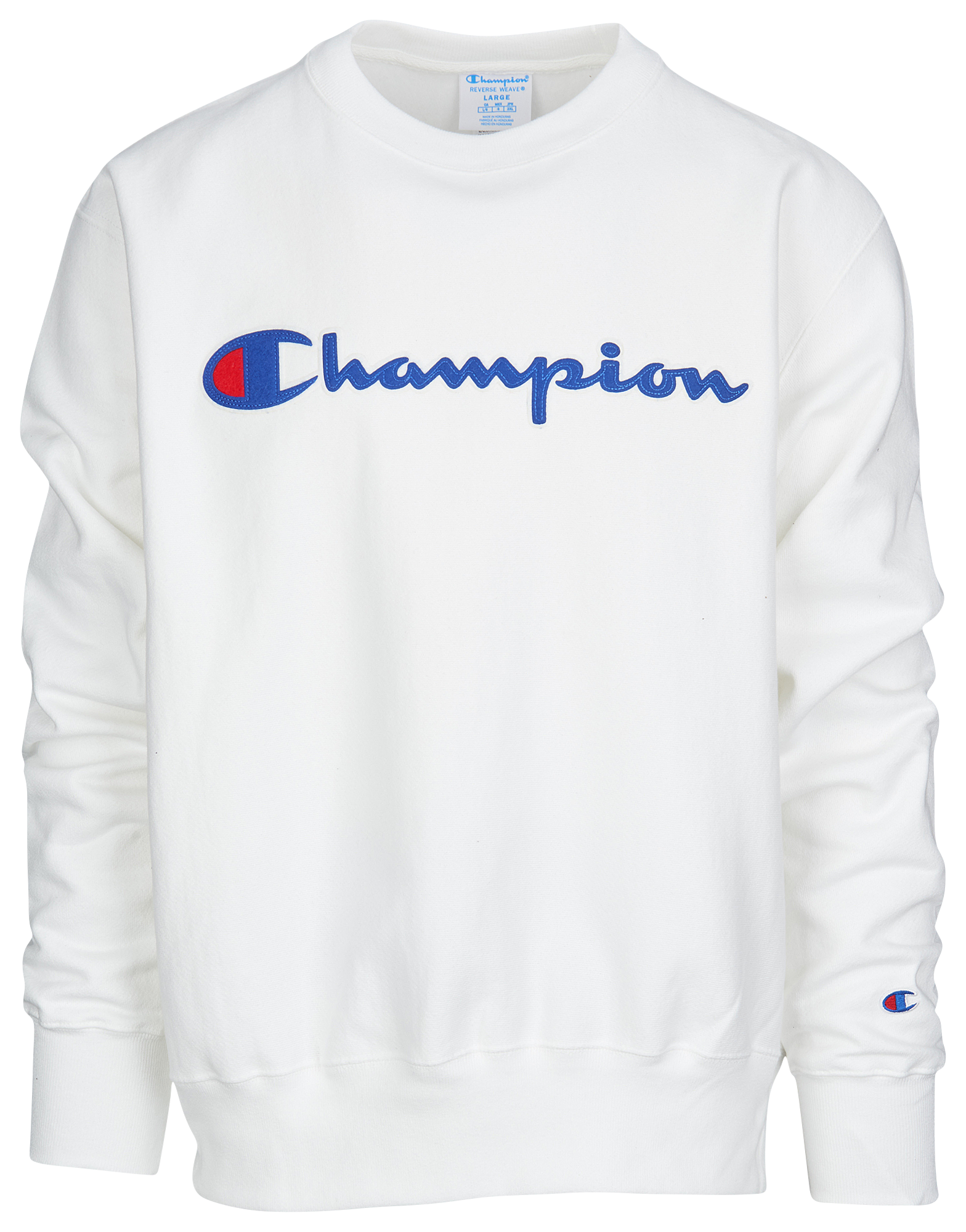 champion reverse weave graphic fleece crew