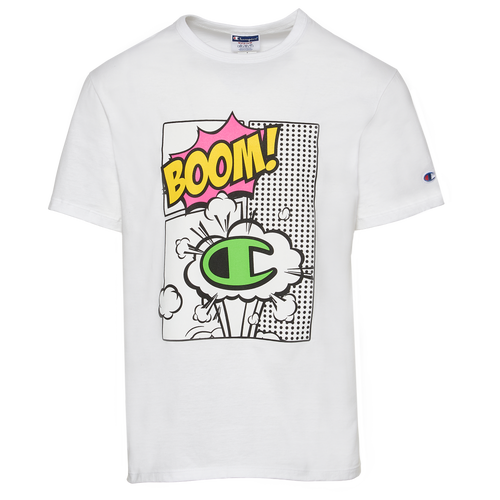 

Champion Mens Champion Boom T-Shirt - Mens White/Green/Yellow Size XXL