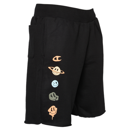

Champion Mens Champion Reverse Weave Fungus Shorts - Mens Black/Multi Color Size S