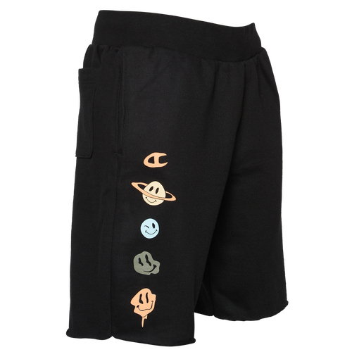 

Champion Mens Champion Reverse Weave Fungus Shorts - Mens Black/Multi Color Size L