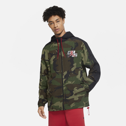 Men's - Nike Camo Mash Up Windbreaker - Olive/Black