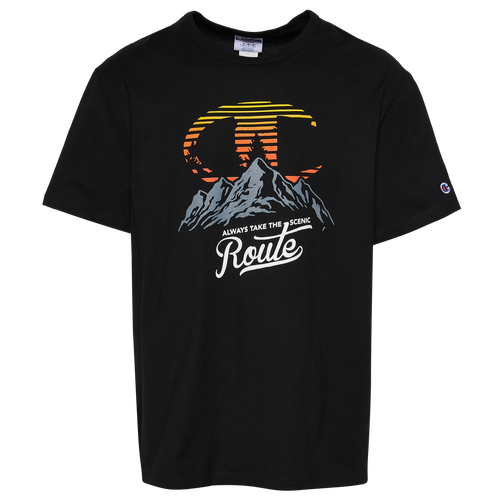 

Champion Mens Champion Scenic Route T-Shirt - Mens Black/Multi Size S