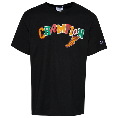 

Champion Mens Champion Varsity Heritage T-Shirt - Mens Black/Black Size M