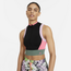 Jordan Heatwave Crop Top - Women's Black/Light Artic Pink/Dutch Green