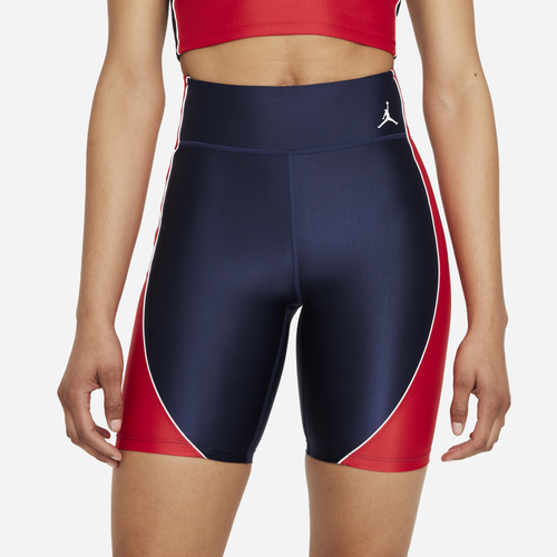 

Jordan Womens Jordan Essential Bike Shorts - Womens Midnight Navy/University Red Size XL