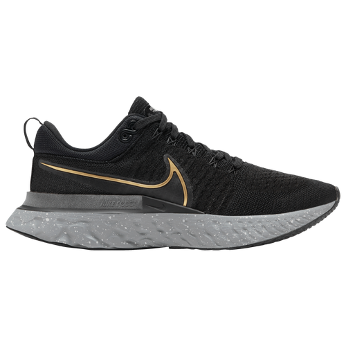 Nike React Infinity Run 2 Flyknit Running Sneakers In Black/metallic Gold