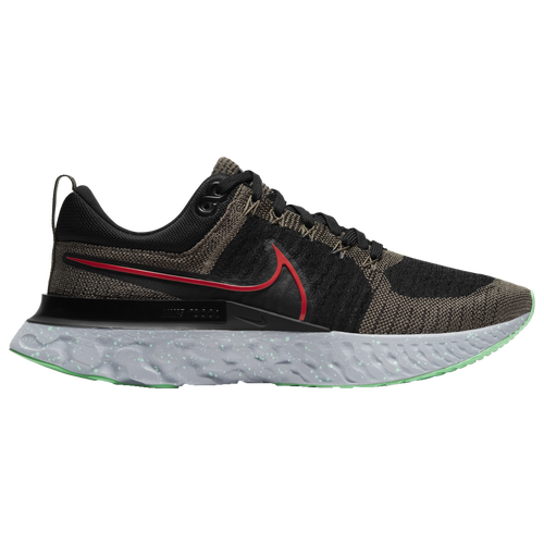 Nike React Infinity Run Flyknit 2 Running Shoe In Ridgerock/black/chile Red