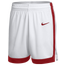 Nike Team DF STK Elite 2 Shorts - Women's Team White/Team Scarlet