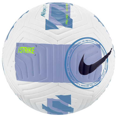 

Nike Nike Strike Soccer Ball White/Light Marine/Blackened Blue Size 5
