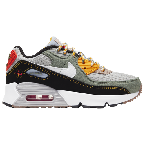 BOYS - Nike Air Max 90 - White/Spiral Sage Black