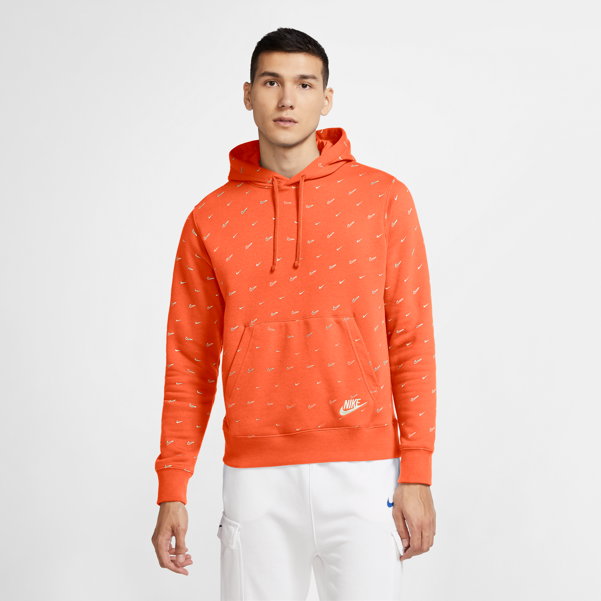 nike club aop logo hoodie