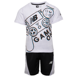 Boys' Preschool - New Balance Gamer T-Shirt/Short Set - Black/White