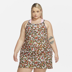 Women's - Nike Cami AOP Fleece Dress - Orange/Orange