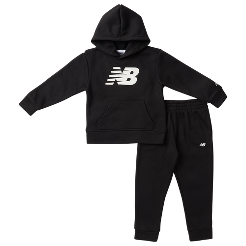 

Boys New Balance New Balance Logo Fleece Hoodie Jogger Set - Boys' Toddler Black/Black Size 2T