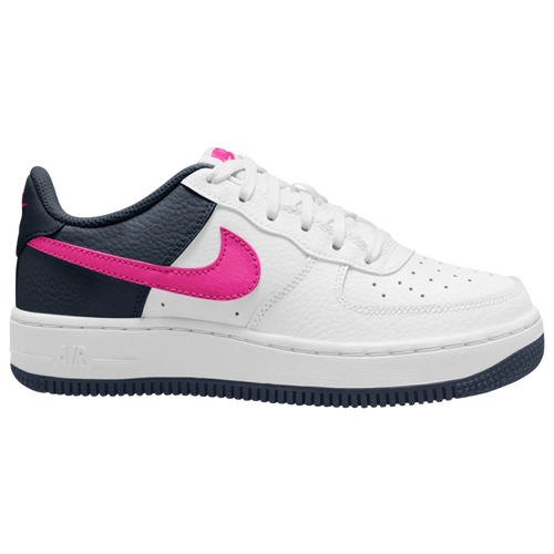 Nike Kids' Girls  Air Force 1 In Dark Obsidian/fierce Pink/white