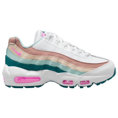 

Girls Nike Nike Air Max 95 Recraft - Girls' Grade School Running Shoe Pink Spell/White/Teal Size 05.0