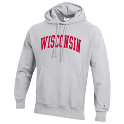 Men's - Champion NCAA Reverse Weave Wordmark Hoodie - Silver Gray