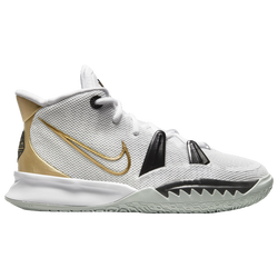 Boys' Grade School - Nike Kyrie 7 - White/Metallic Gold/Black