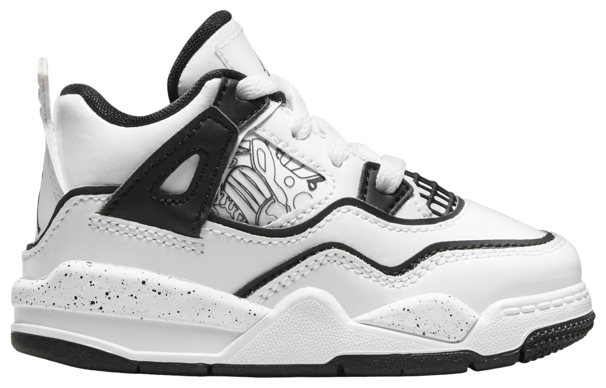 jordan retro 4 black white