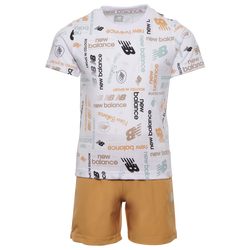 Boys' Preschool - New Balance AOP T-Shirt/Hybrd Short Set - Dolce/White